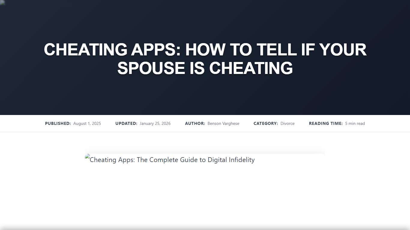 Cheating Apps: How to Tell if Your Spouse is Cheating